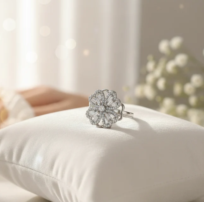 Başlığı Dönen Gri Yüzük Standart Boy