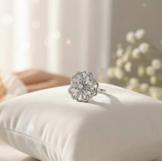 Başlığı Dönen Gri Yüzük Standart Boy